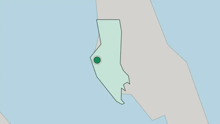 Map of Zanzibar in Tanzania