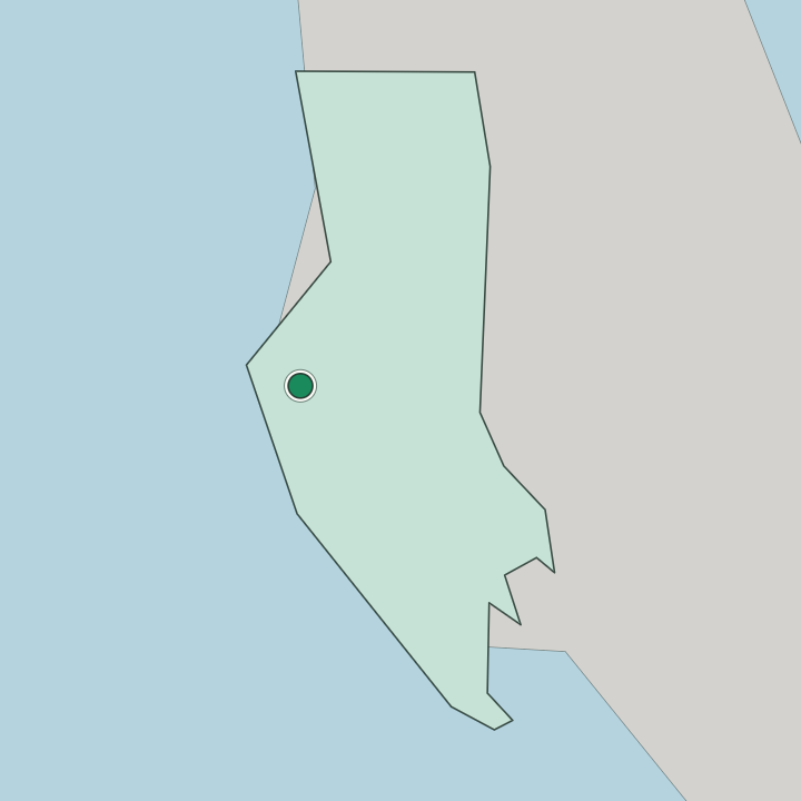 Map showing Zanzibar — In Zanzibar Urban/West Region