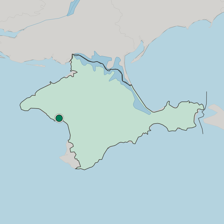 Map showing Yevpatoriya — In Autonomous Republic of Crimea