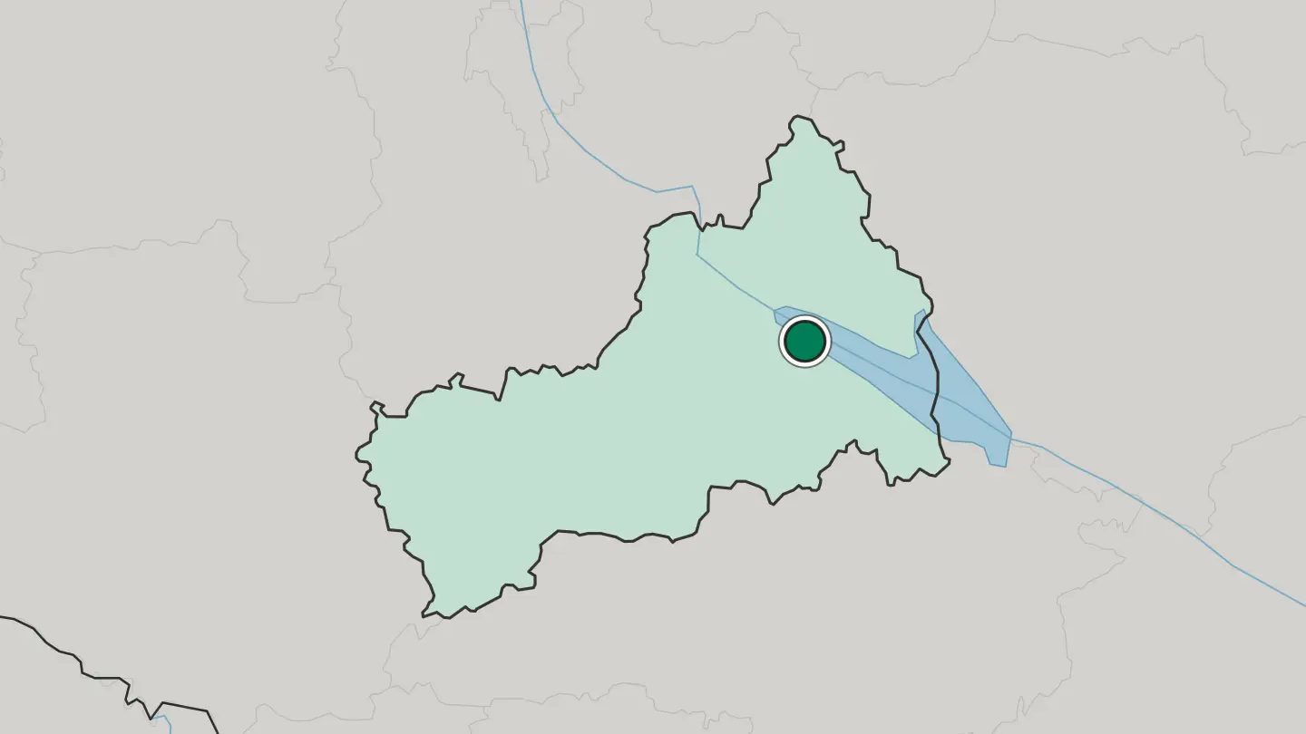 Map of Cherkasy in Ukraine
