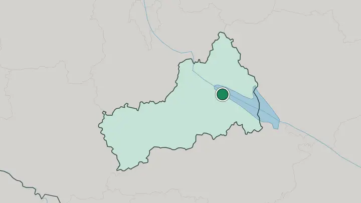 Map of Cherkasy in Ukraine