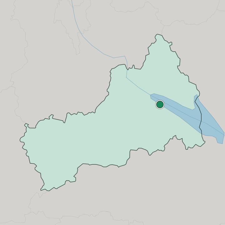 Map showing Cherkasy — In Cherkasy Oblast