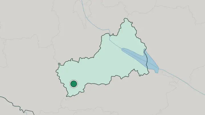 Map of Uman in Ukraine