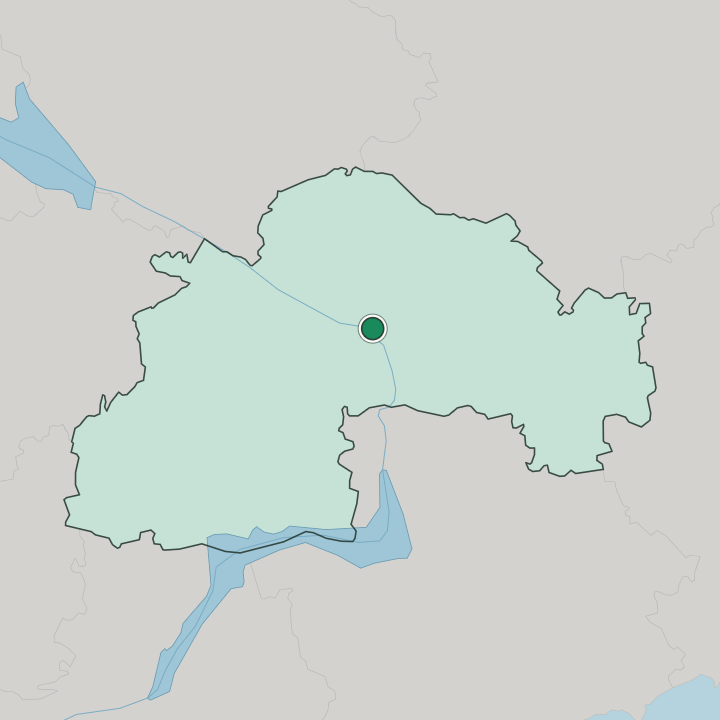 Map showing Dnipro — In Dnipropetrovsk Oblast