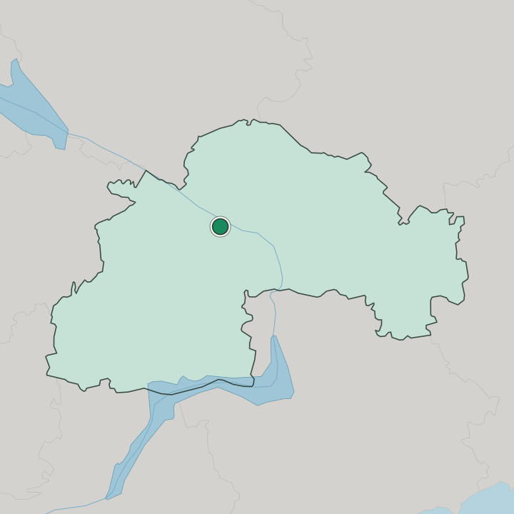 Map showing Kamyanske — In Dnipropetrovsk Oblast