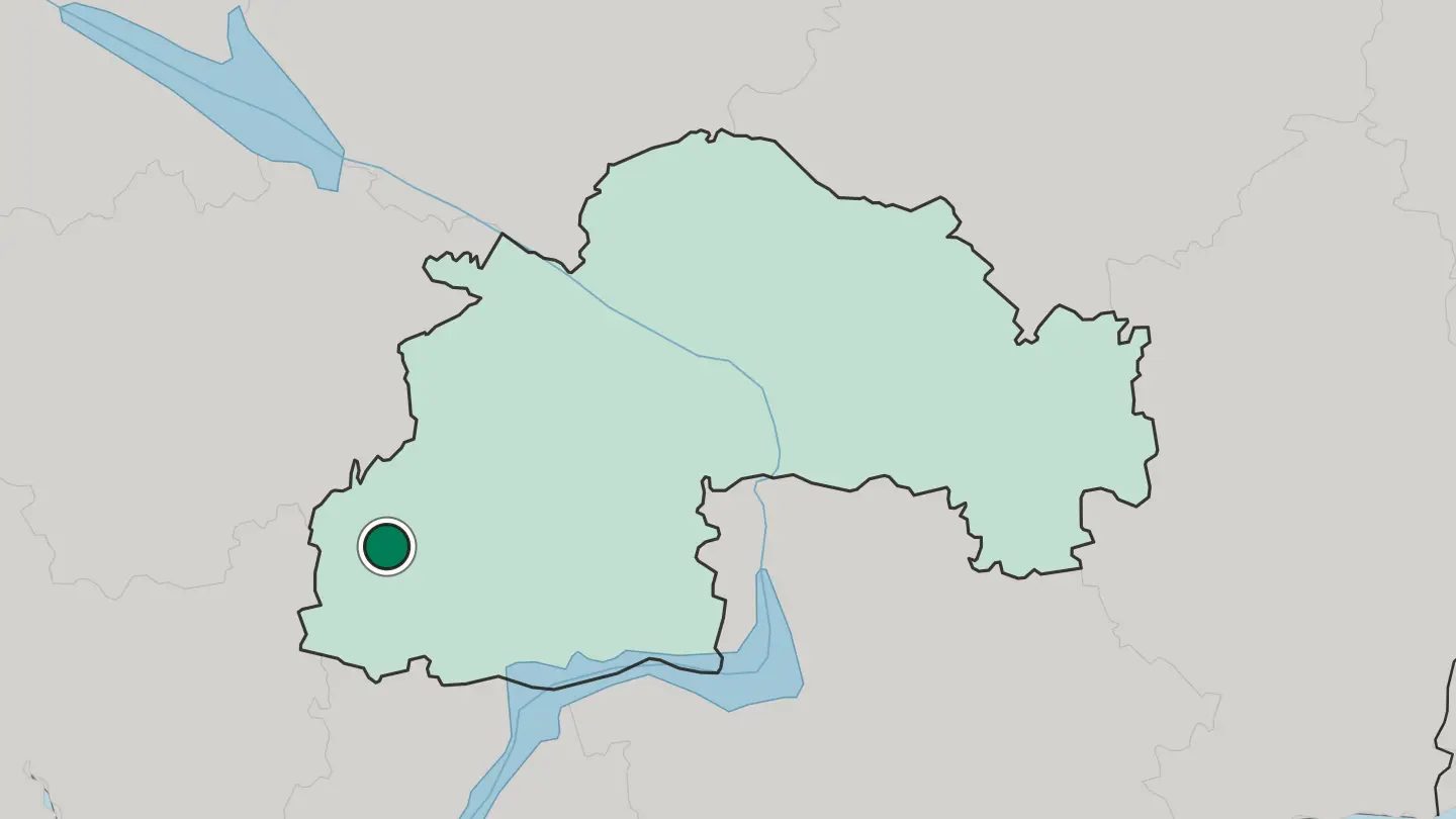 Map of Kryvyy Rih in Ukraine