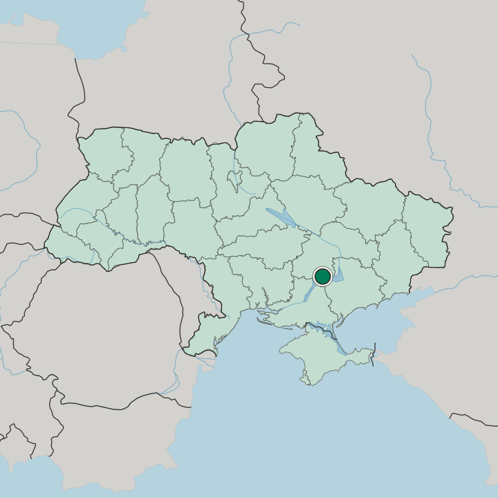 Map showing Nikopol — In Ukraine