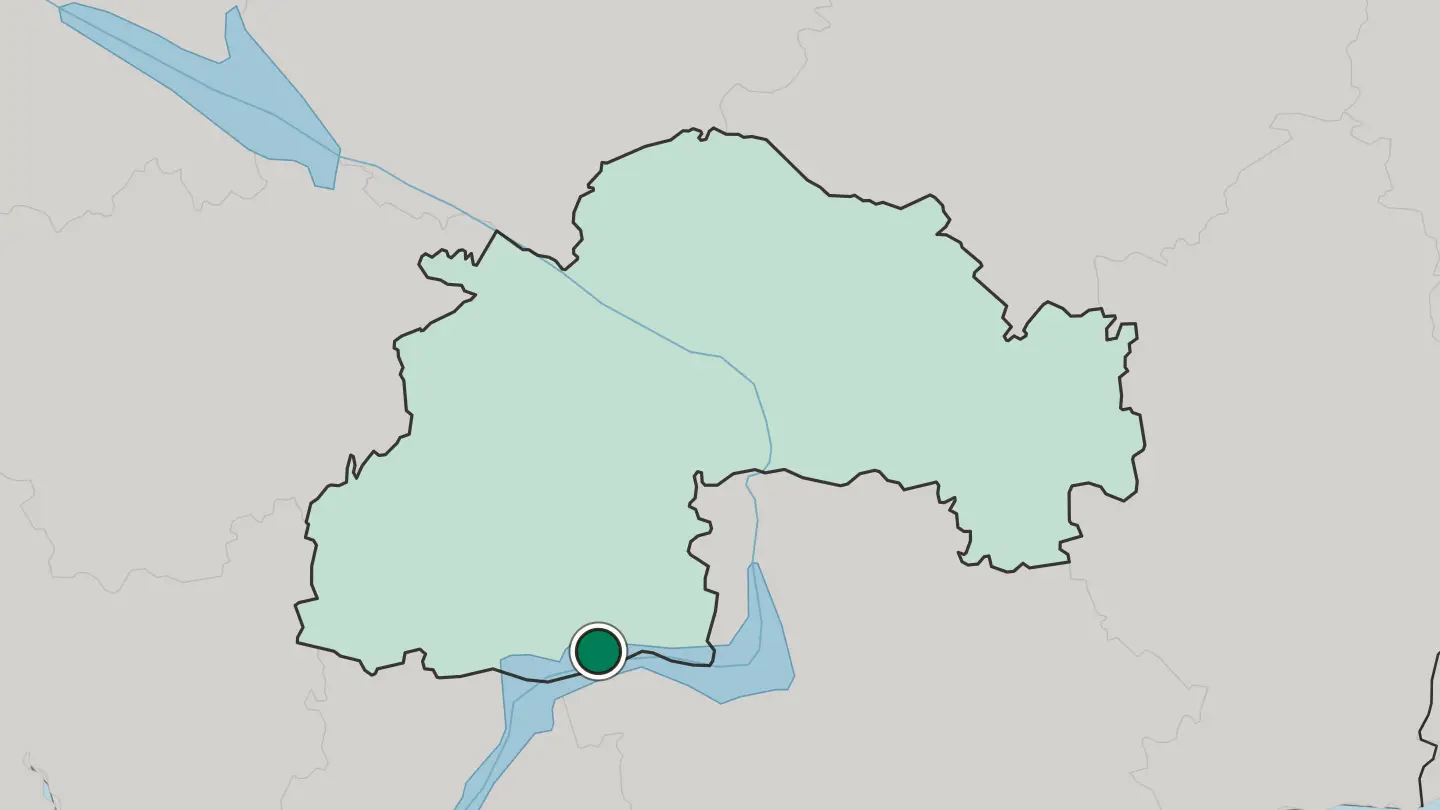 Map of Nikopol in Ukraine