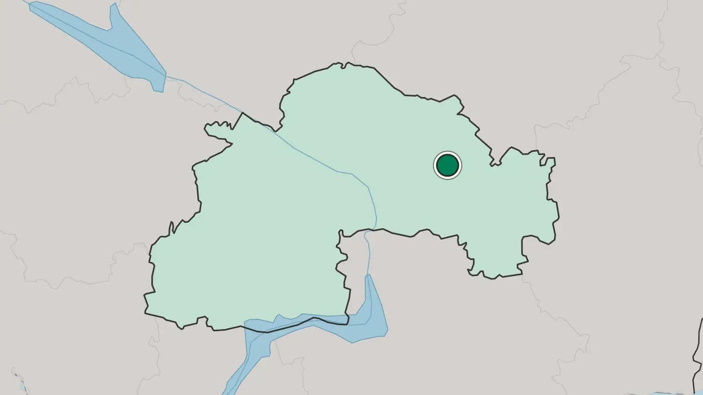 Map of Pavlohrad in Ukraine
