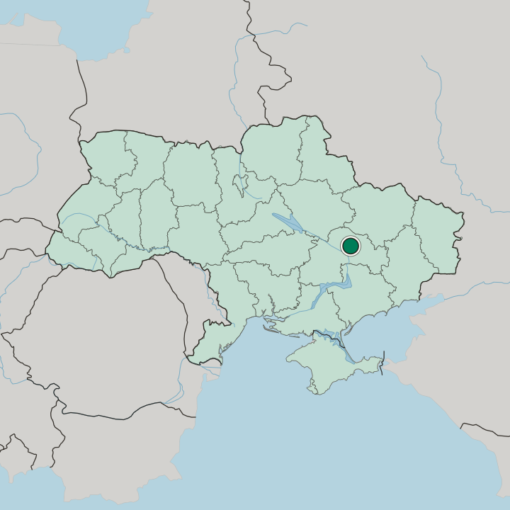 Map showing Samar — In Ukraine