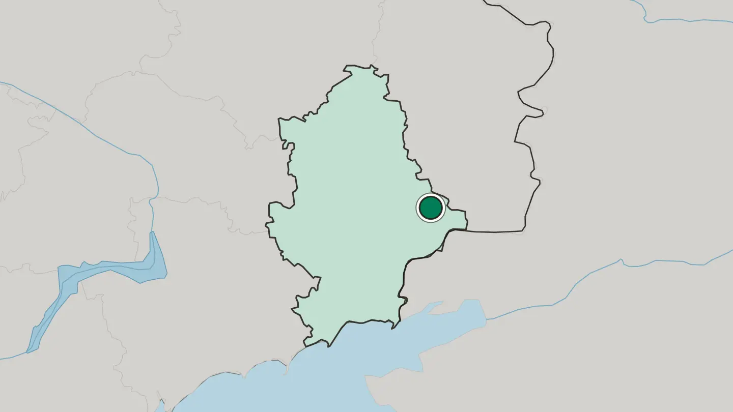 Map of Chystyakove in Ukraine