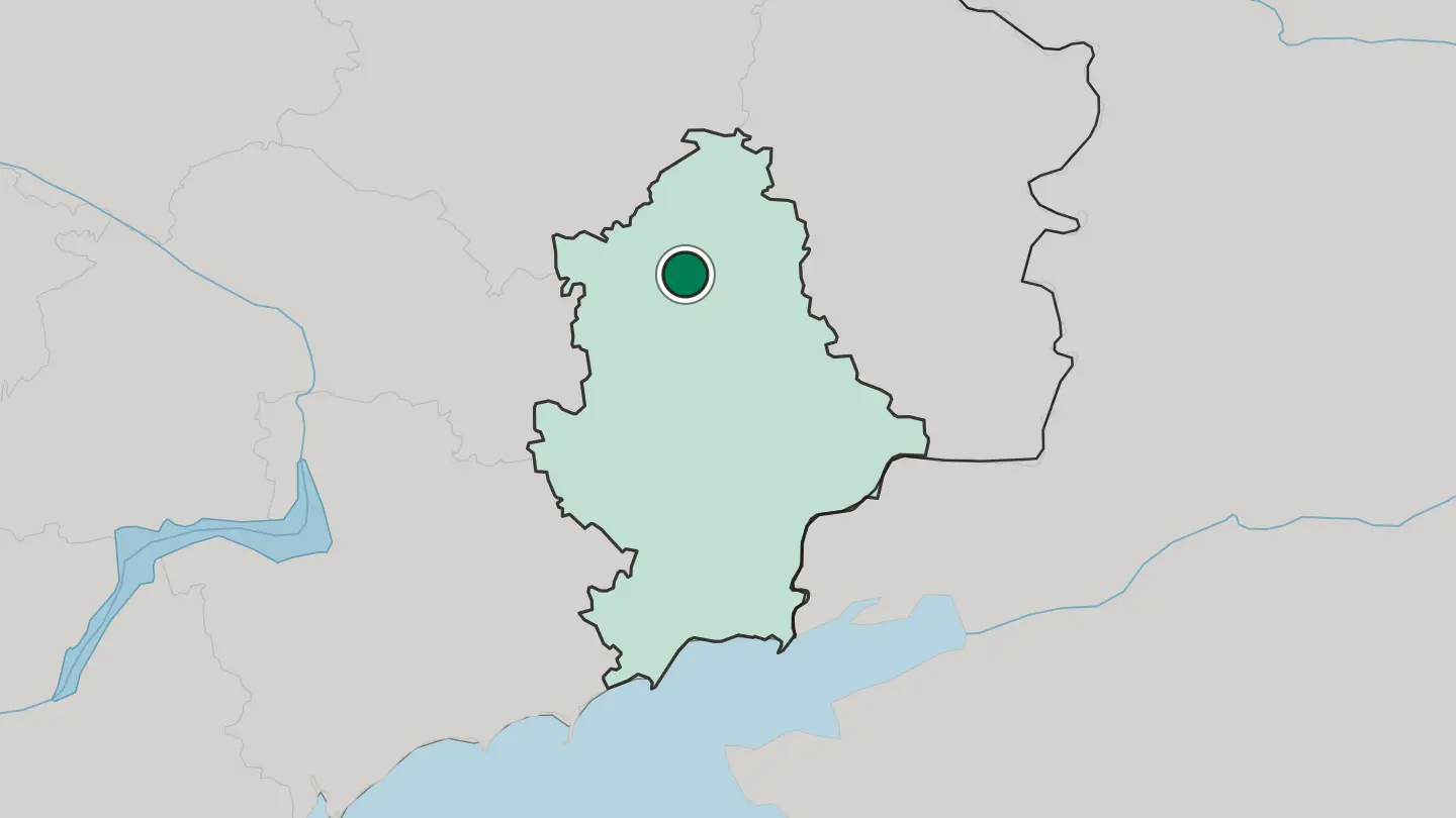 Map of Druzhkivka in Ukraine