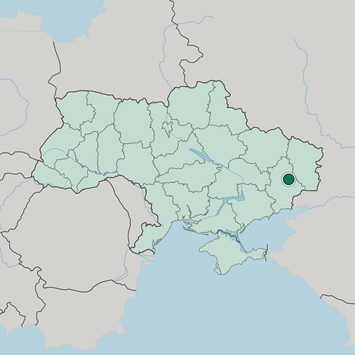 Map showing Tsentralno-Miskyi — In Ukraine
