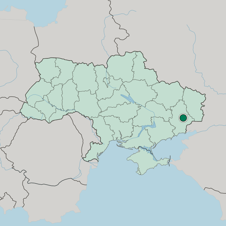 Map showing Tsentralno-Miskyi — In Ukraine