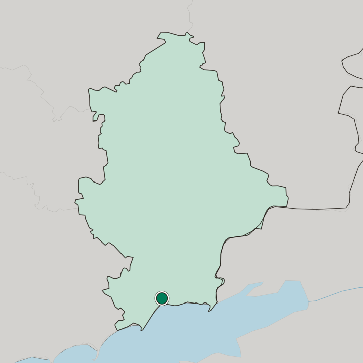 Map showing Mariupol — In Donetska Oblast