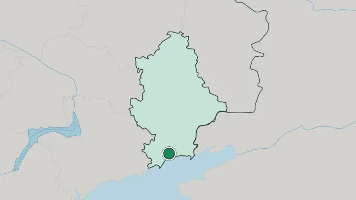 Map of Mariupol in Ukraine