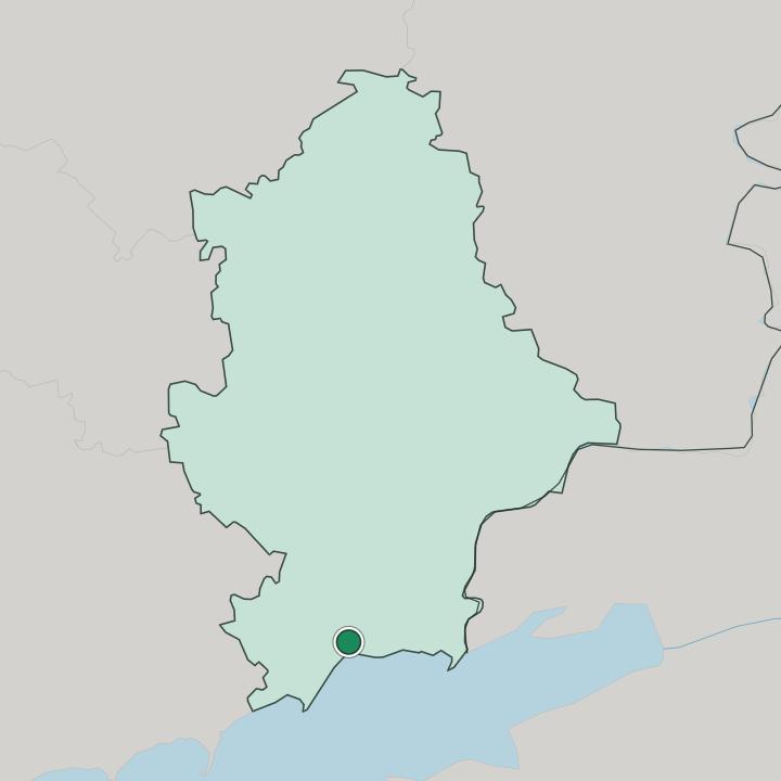 Map showing Mariupol — In Donetska Oblast