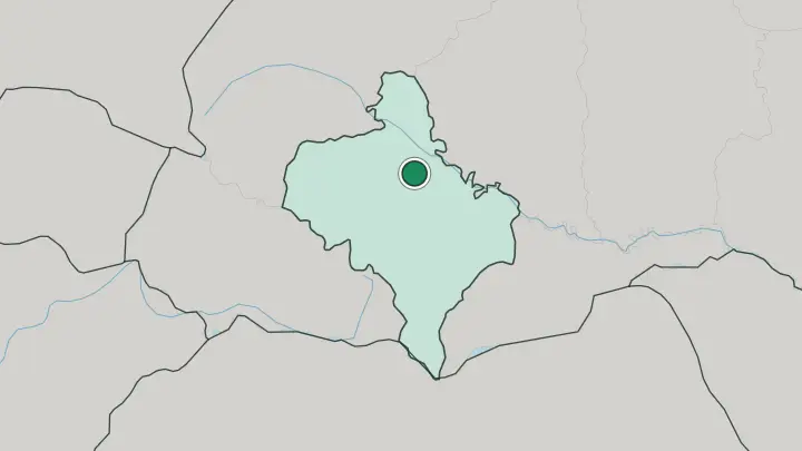 Map of Ivano-Frankivsk in Ukraine
