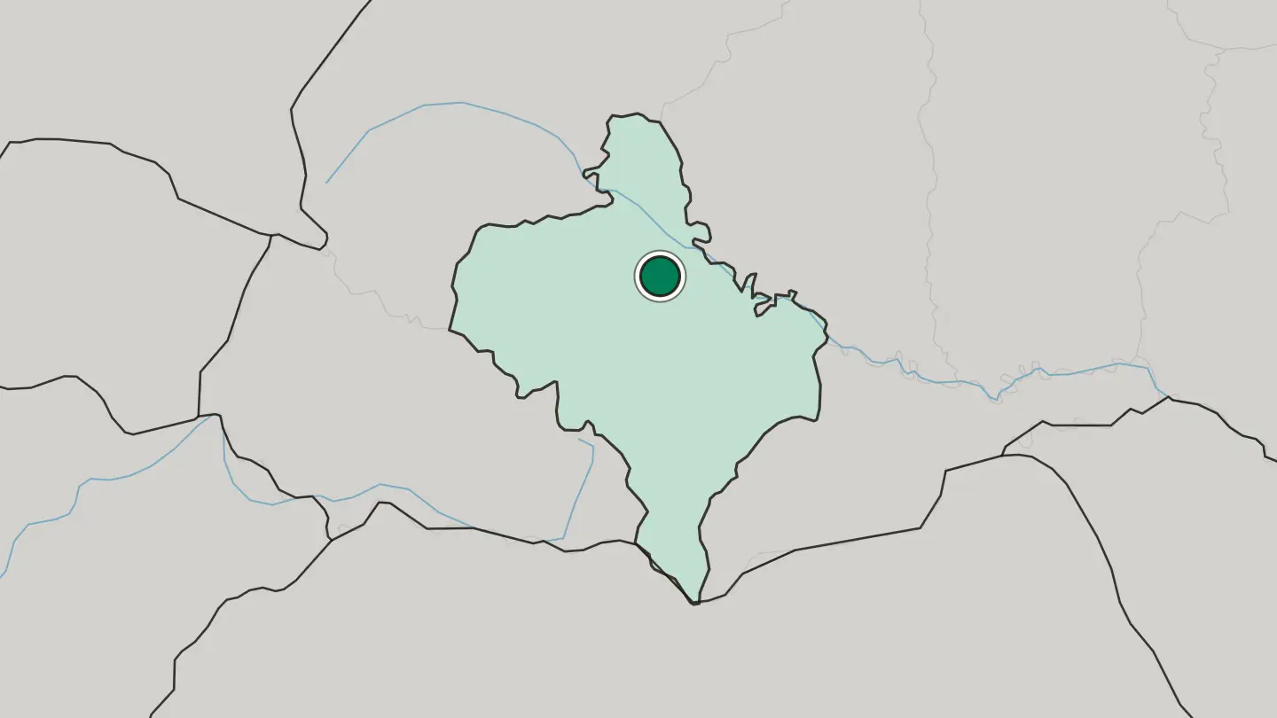 Map of Ivano-Frankivsk in Ukraine