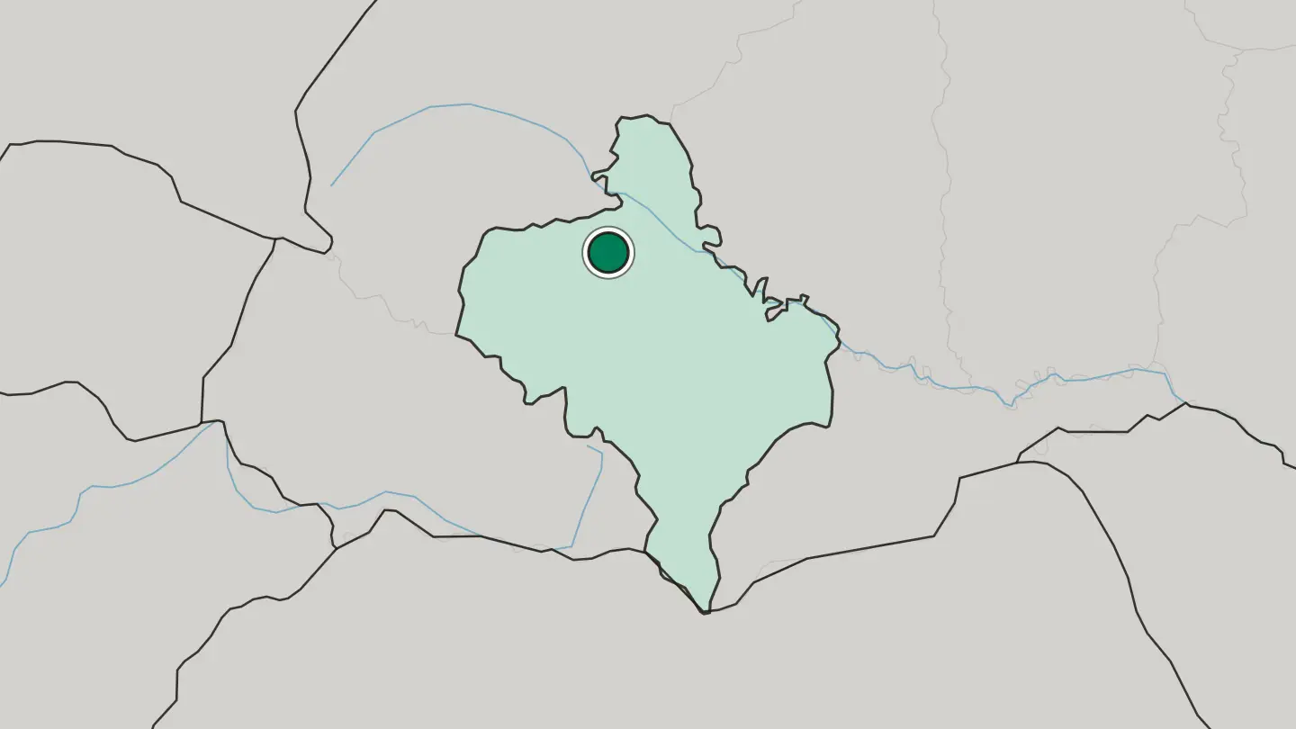 Map of Kalush in Ukraine