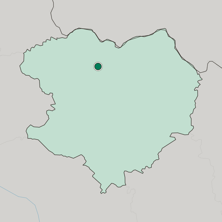 Map showing Kharkiv — In Kharkiv Oblast