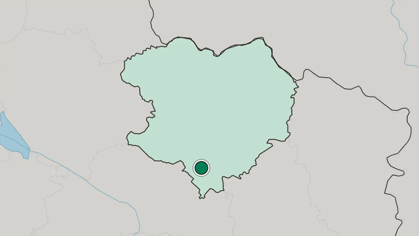 Map of Lozova in Ukraine