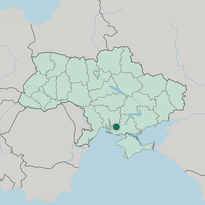 Map showing Tsentralnyi Raion — In Ukraine