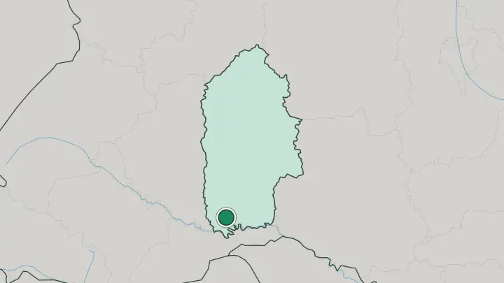 Map of Kamyanets-Podilskyi in Ukraine