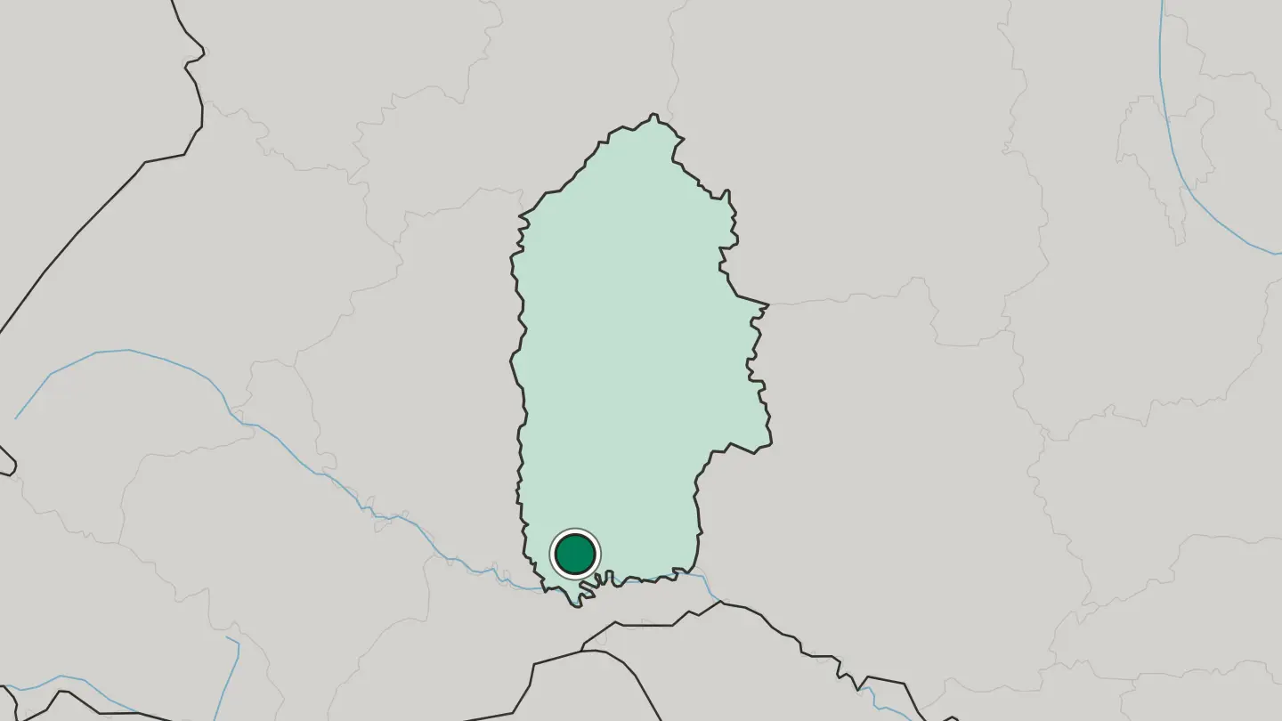 Map of Kamyanets-Podilskyi in Ukraine