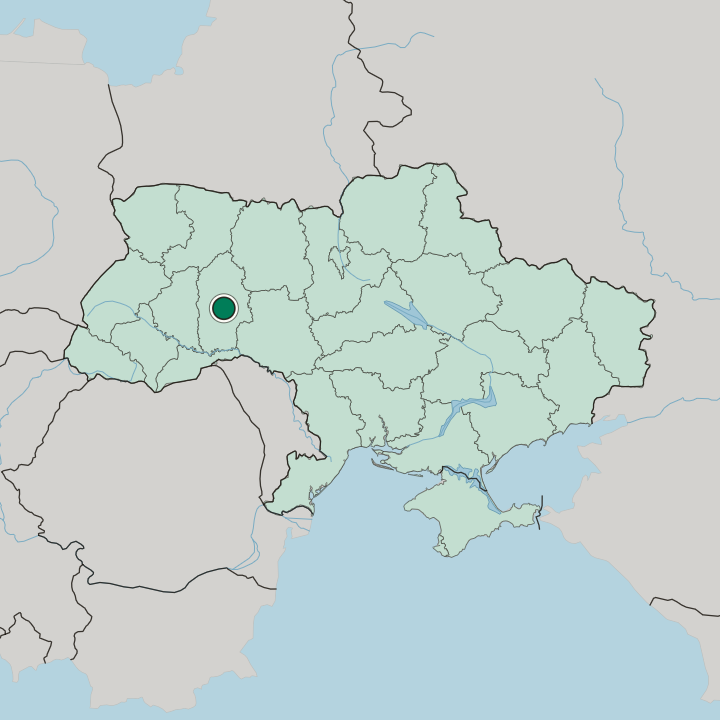 Map showing Khmelnytskyi — In Ukraine