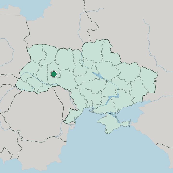 Map showing Khmelnytskyi — In Ukraine