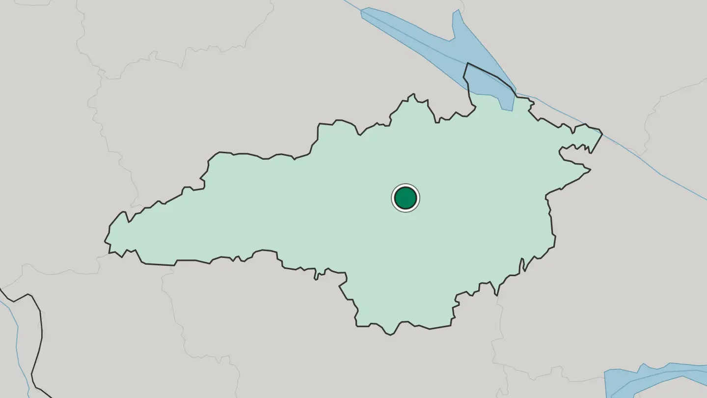 Map of Kropyvnytskyi in Ukraine