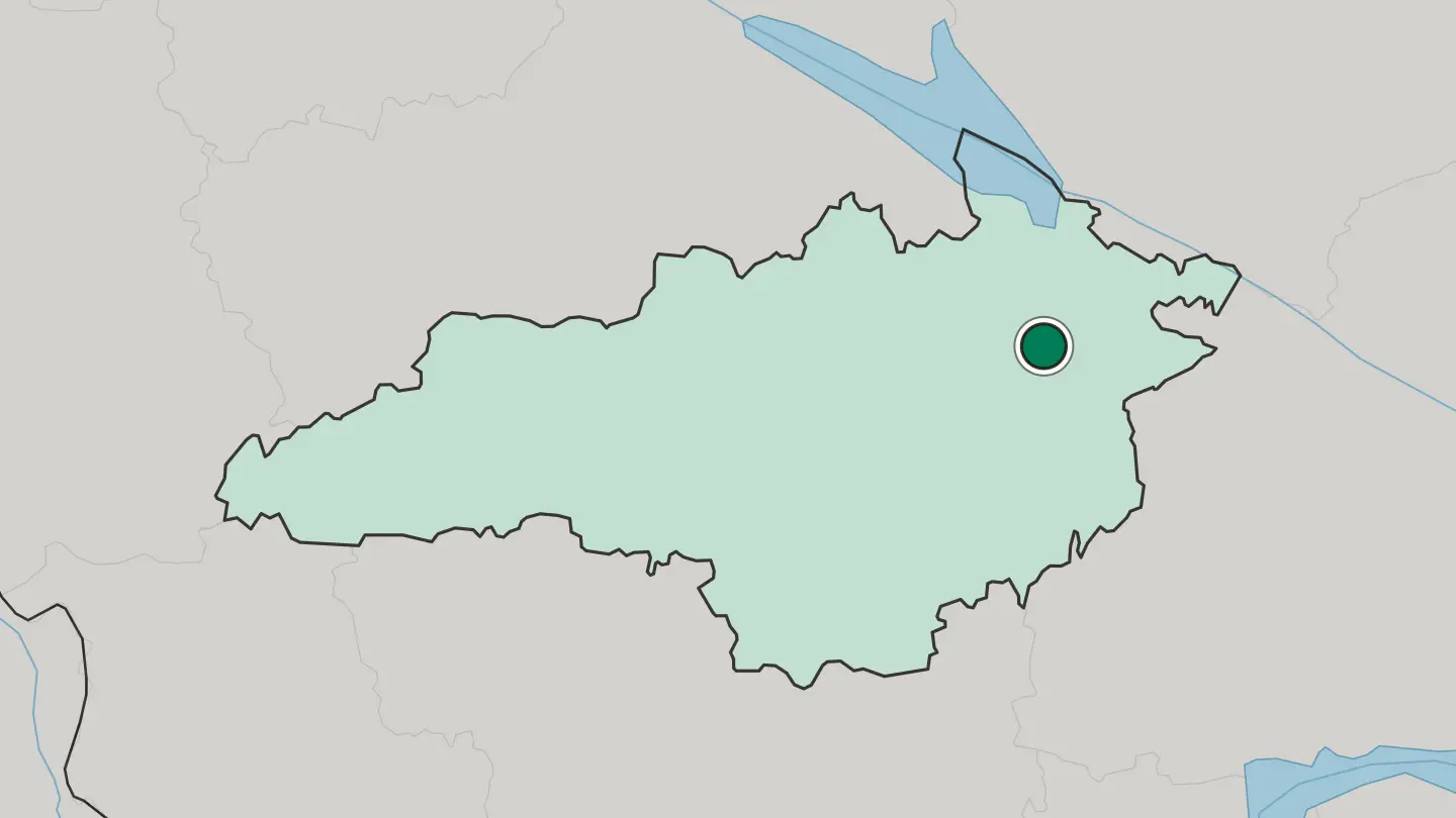 Map of Oleksandriya in Ukraine