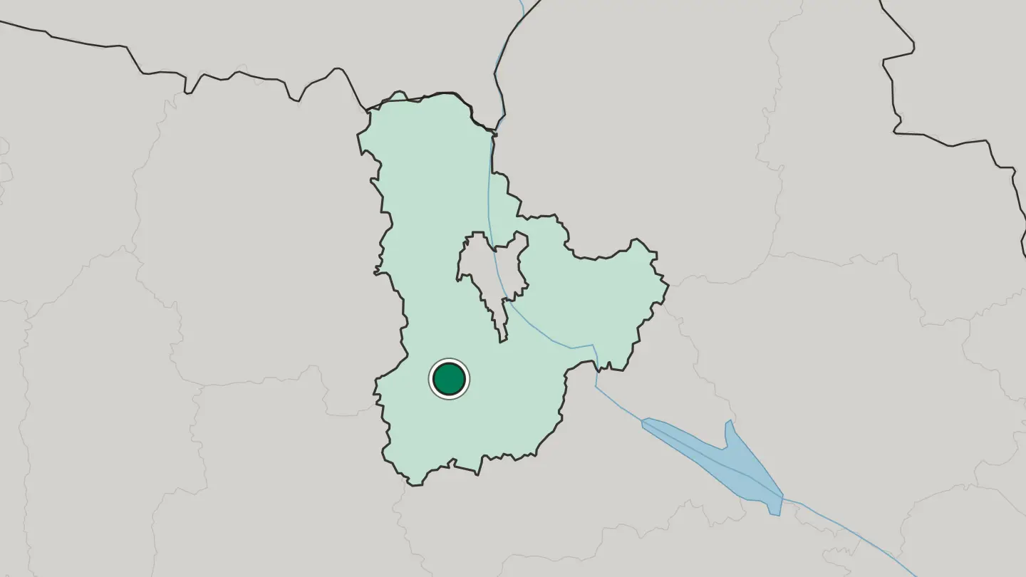 Map of Bila Tserkva in Ukraine