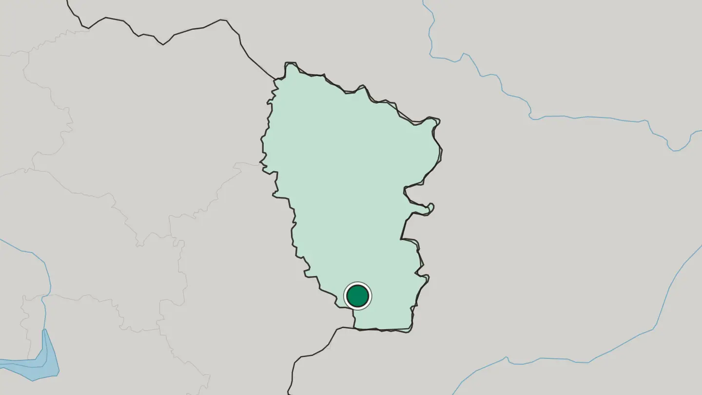 Map of Antratsyt in Ukraine