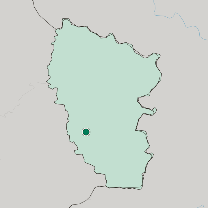 Map showing Kadiyivka — In Luhanska Oblast