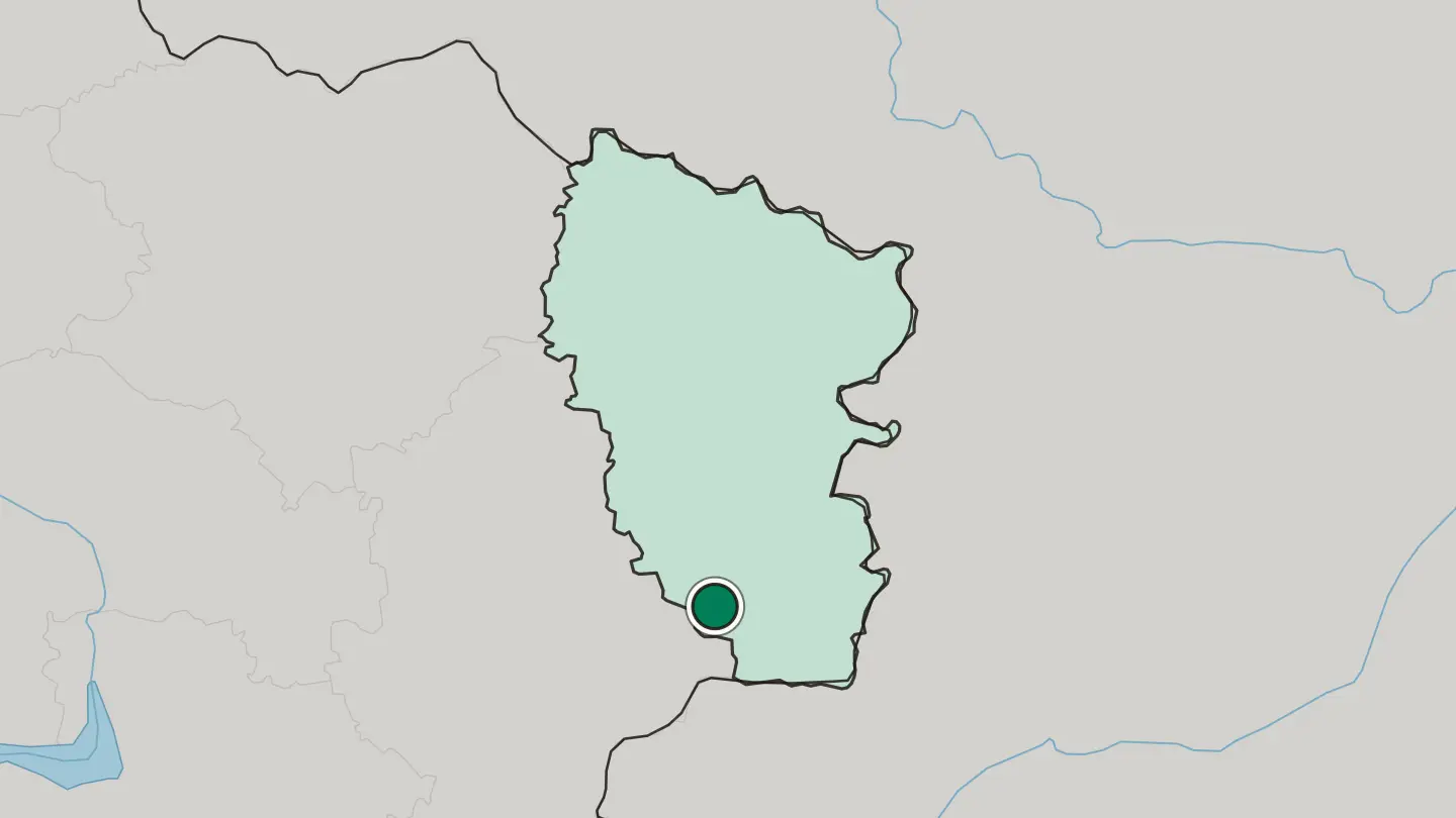 Map of Khrustalnyi in Ukraine