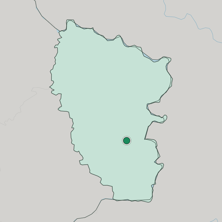 Map showing Luhansk — In Luhanska Oblast