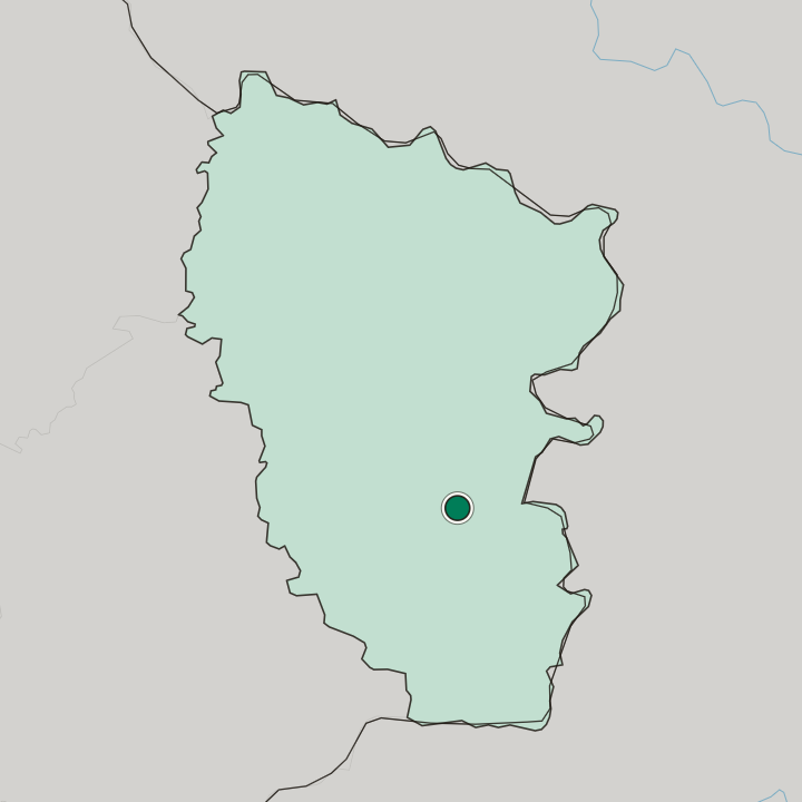 Map showing Luhansk — In Luhanska Oblast