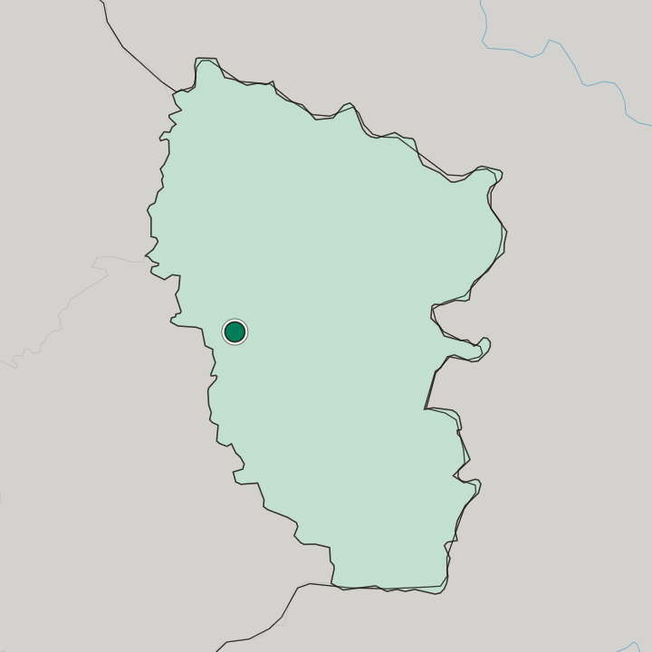 Map showing Lysychansk — In Luhanska Oblast