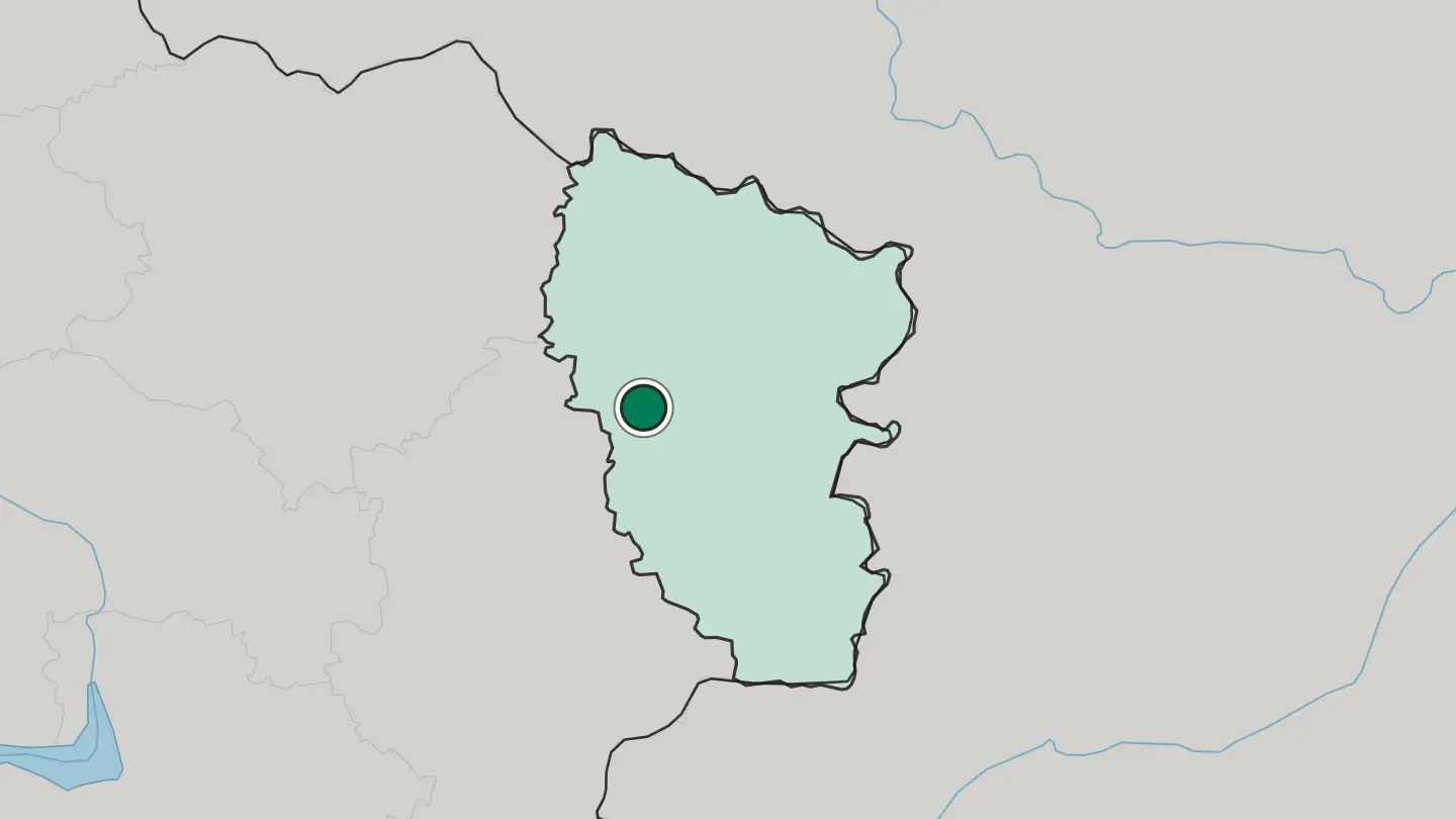 Map of Siverskodonetsk in Ukraine