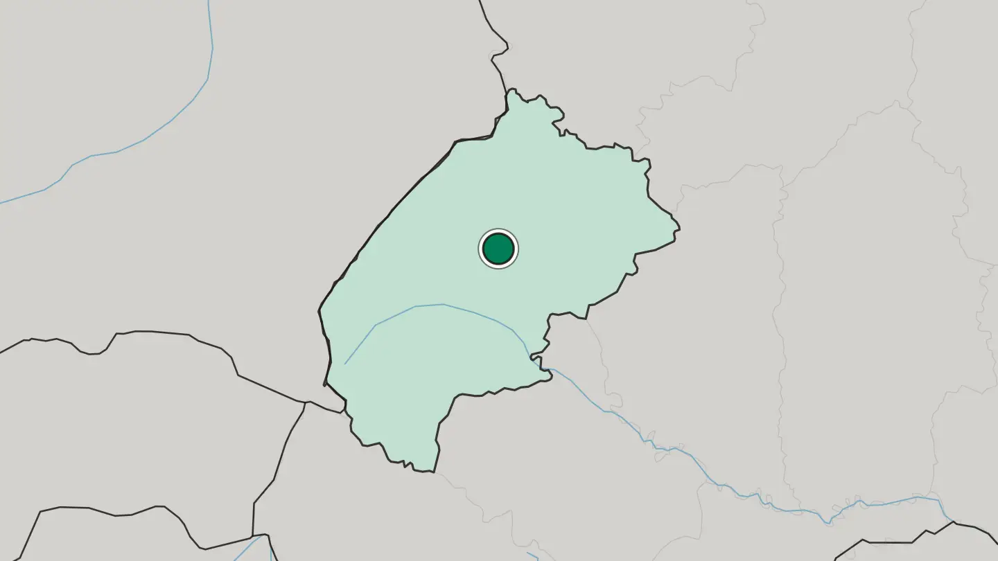 Map of Lviv in Ukraine
