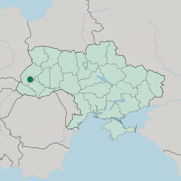 Map showing Stryi — In Ukraine