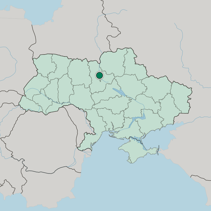 Map showing Obolon — In Ukraine