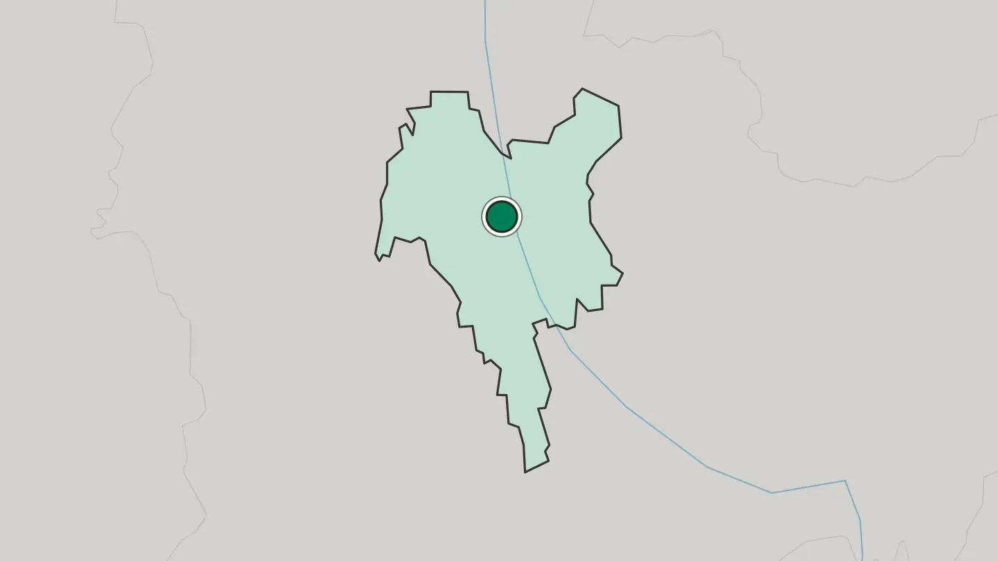 Map of Kyiv in Ukraine
