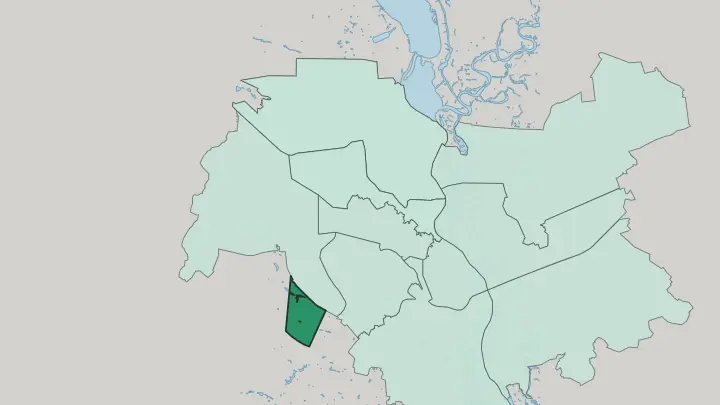 Map of Nyvky in Kyiv
