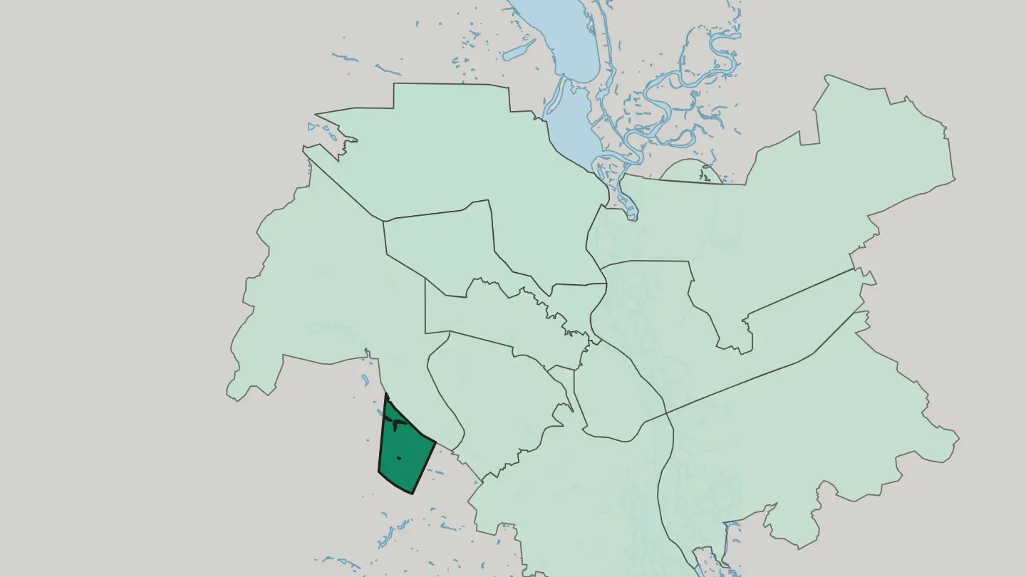 Map of Nyvky in Kyiv