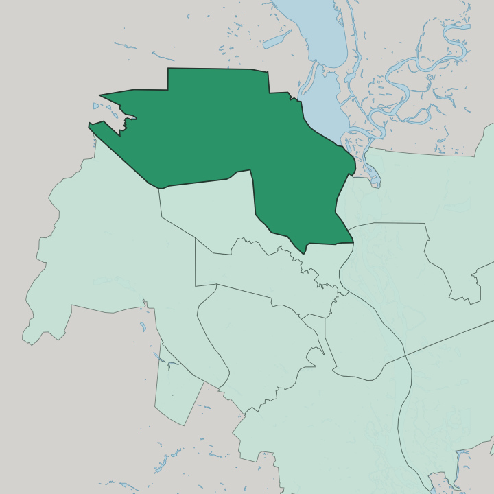 Map showing Obolon — In Kyiv