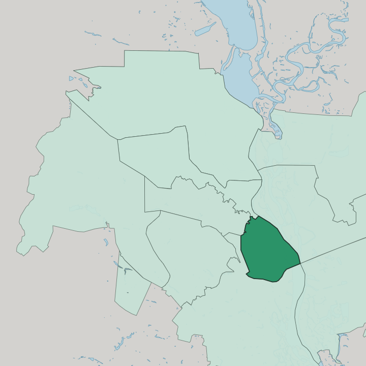Map showing Pecherskyi District — In Kyiv