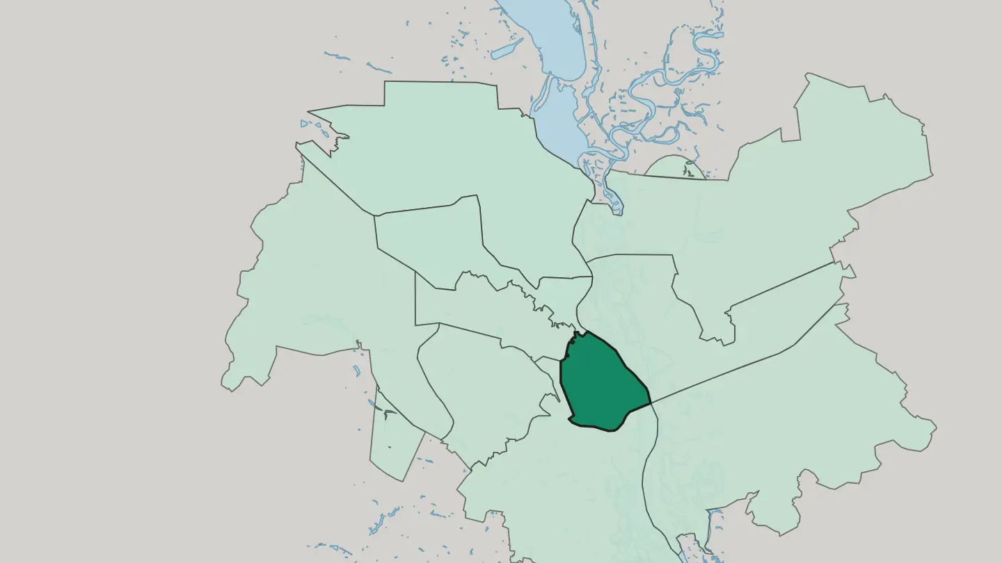 Map of Pecherskyi District in Kyiv